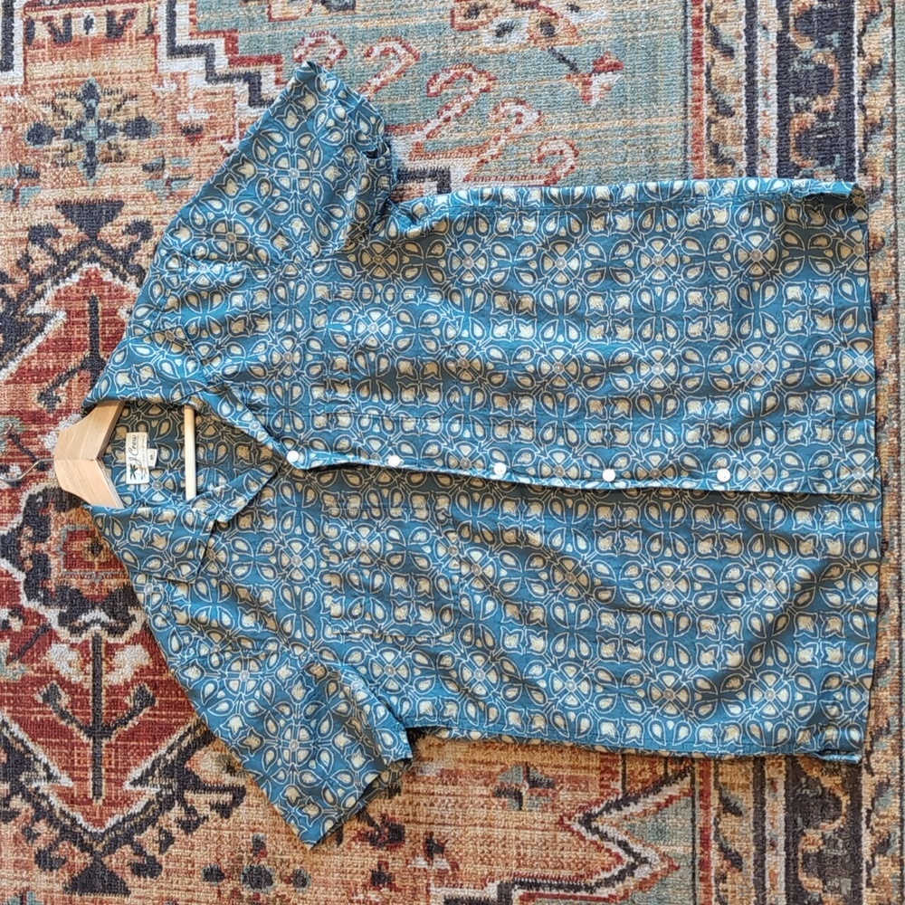 J Crew Cotton-Linen Blend Camp Shirt